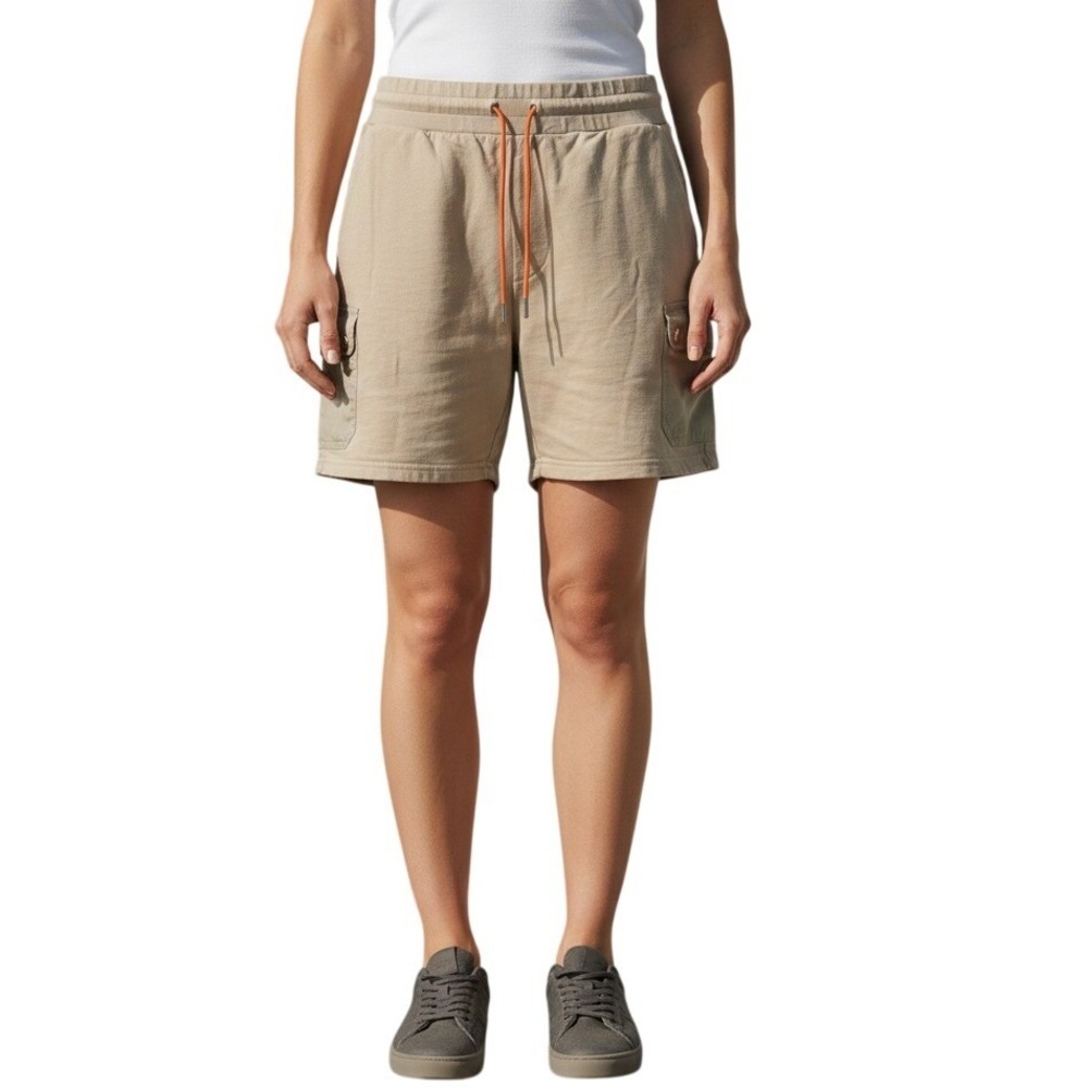 Lauren Active Ralph Lauren Cargo Shorts Women Medium Tan Beige Orange Drawstring
